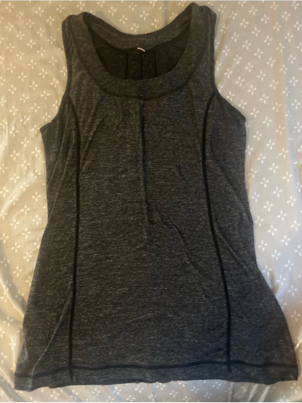 Sleeveless Heathered Gray Racerback Lululemon Tank Top